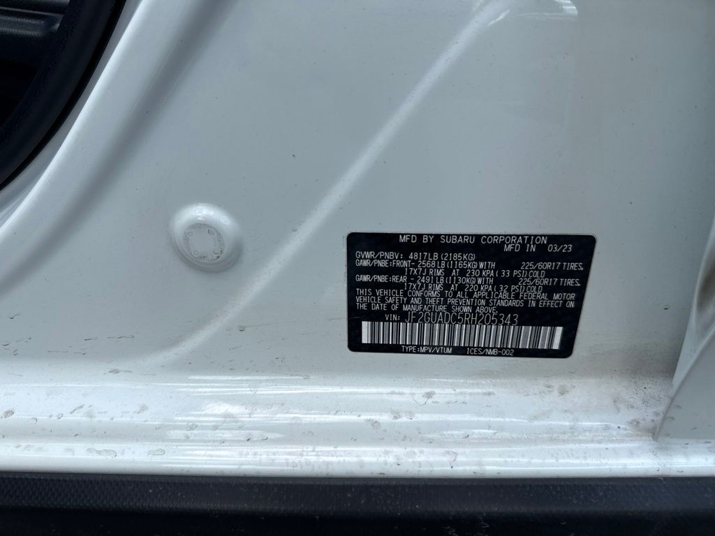 2024 Crystal White Pearl Subaru Crosstrek Premium AWD SUV