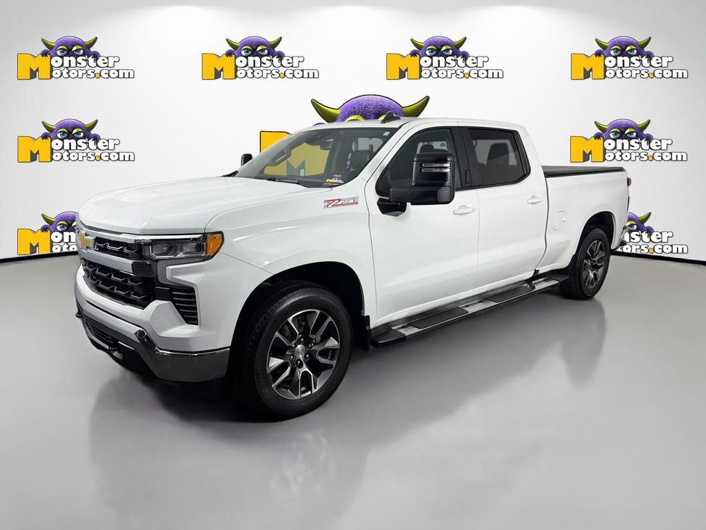 Summit White 2022 Chevrolet Silverado 1500 LT Crew Cab 4WD Pickup Truck Four-Wheel Drive Automatic