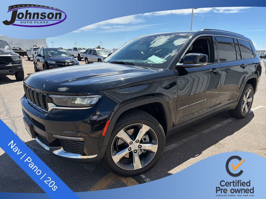 Diamond Black Crystal Pearlcoat 2021 Jeep Grand Cherokee L Limited 4WD SUV / Crossover Four-Wheel Drive 8-Speed Automatic