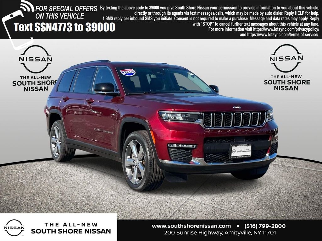 Velvet Red Pearlcoat 2022 Jeep Grand Cherokee L Limited 4WD SUV / Crossover Four-Wheel Drive 8-Speed Automatic
