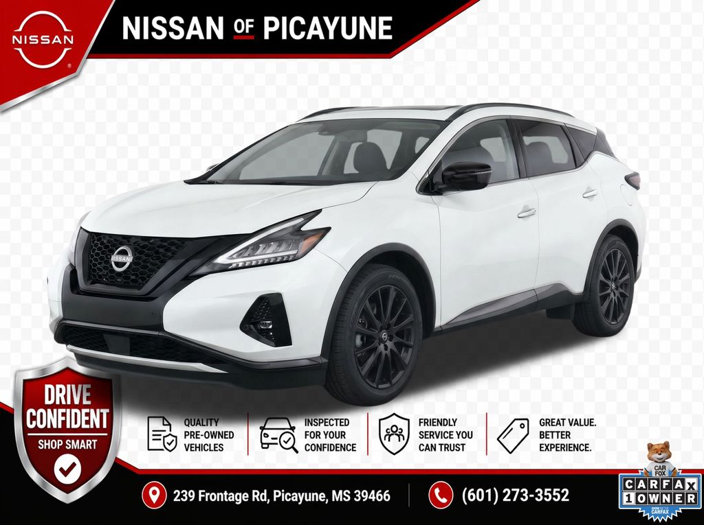 Pearl White Tricoat 2023 Nissan Murano SUV / Crossover Front-Wheel Drive Continuously Variable Transmission