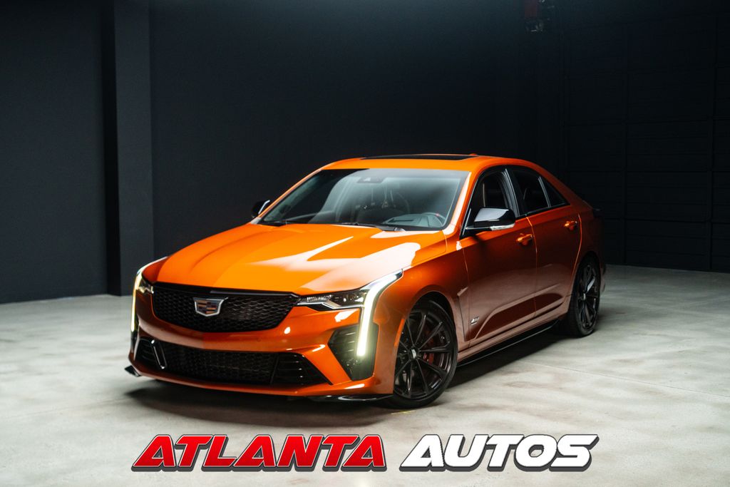 Blaze Orange Metallic 2023 Cadillac CT4-V Blackwing Sedan Rear-Wheel Drive Automatic