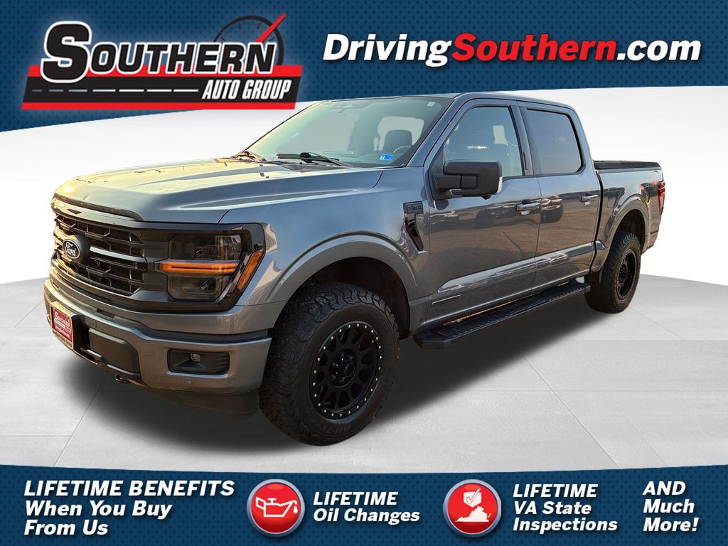 Gray Metallic 2024 Ford F-150 Pickup Truck Four-Wheel Drive Automatic