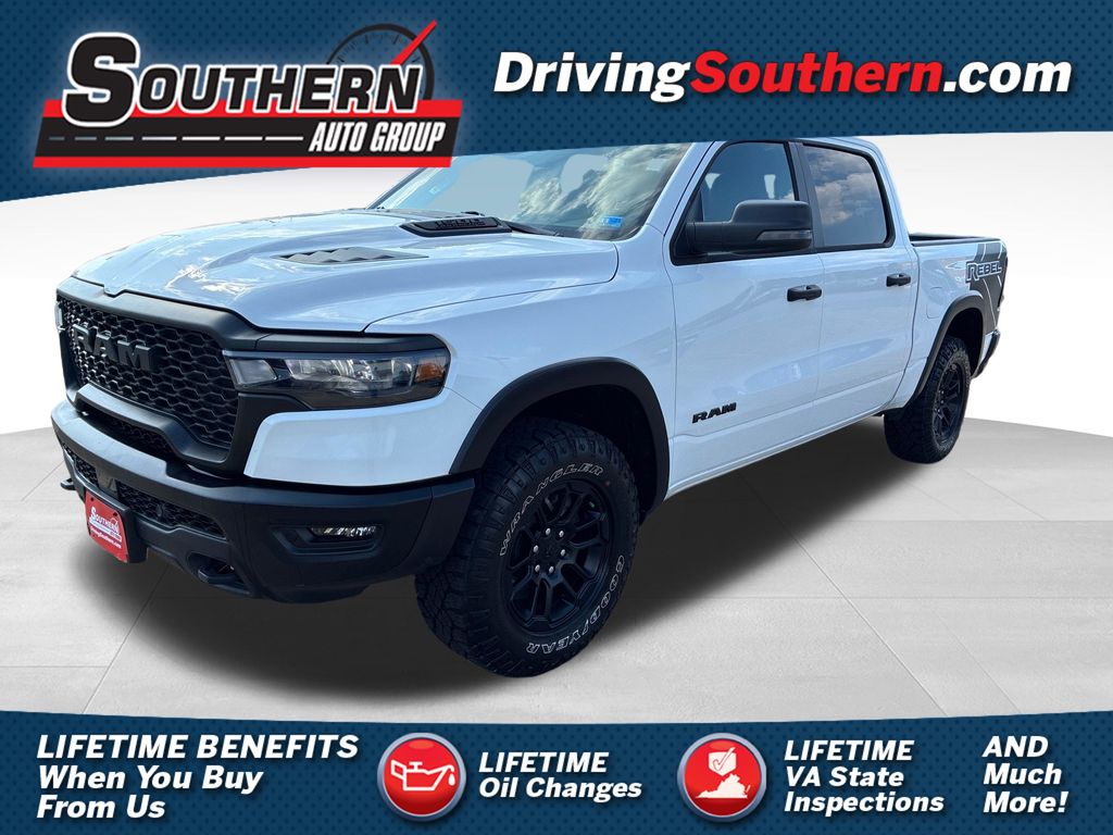 Bright White Clearcoat 2026 RAM 1500 Pickup Truck Four-Wheel Drive 8-Speed Automatic
