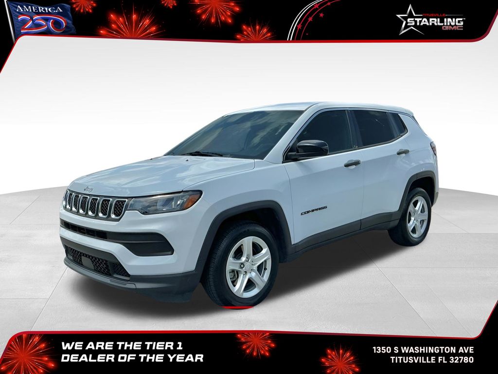 Bright White Clearcoat 2023 Jeep Compass SUV / Crossover Four-Wheel Drive 8-Speed Automatic