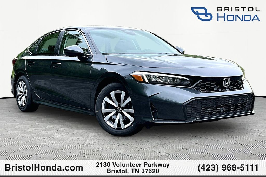 Meteorite Gray Metallic 2026 Honda Civic LX FWD Sedan Front-Wheel Drive Continuously Variable Transmission