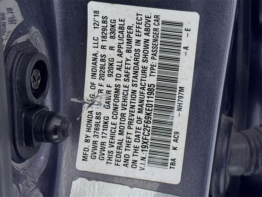 Used Car 2019 Honda Civic  Lx For Sale Under $12,000 In Austin, Texas