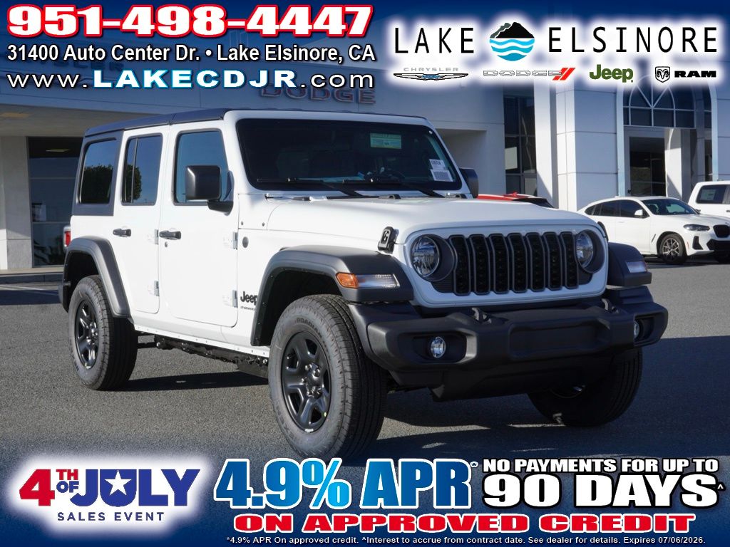 Bright White Clearcoat 2026 Jeep Wrangler SUV / Crossover Four-Wheel Drive 8-Speed Automatic