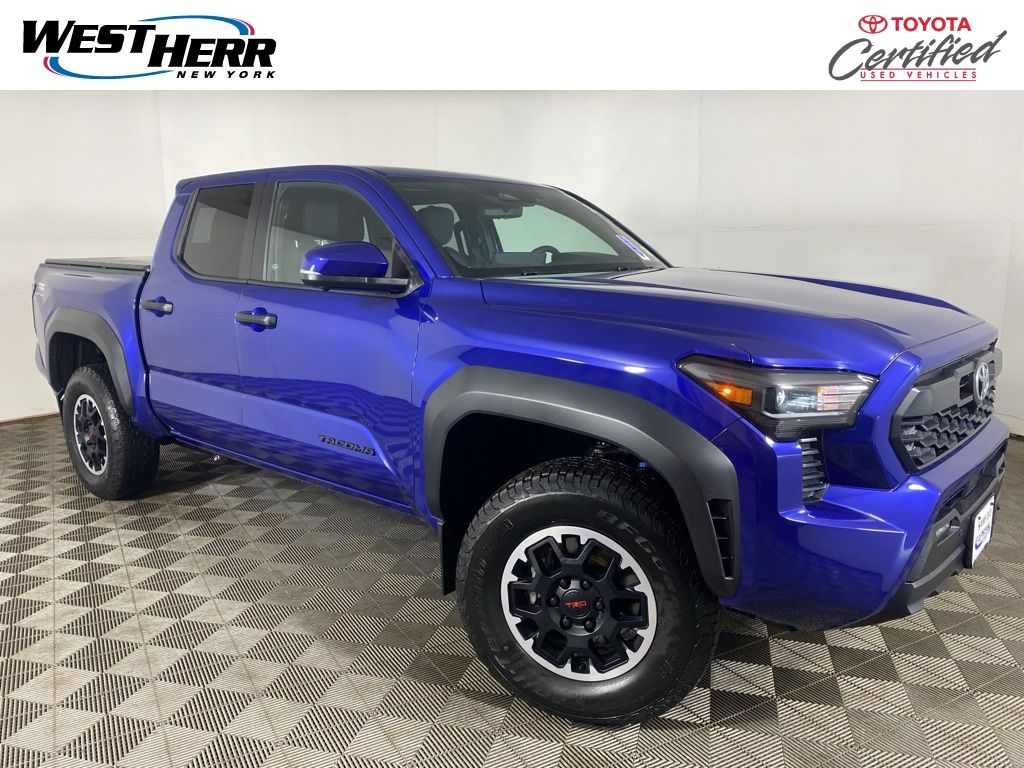 Blue Crush Metallic 2024 Toyota Tacoma TRD Off-Road Double Cab 4WD Pickup Truck Four-Wheel Drive 8-Speed Automatic