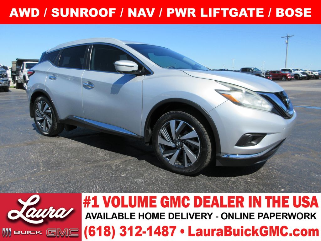 Brilliant Silver Metallic 2018 Nissan Murano Platinum AWD SUV / Crossover All-Wheel Drive Continuously Variable Transmission
