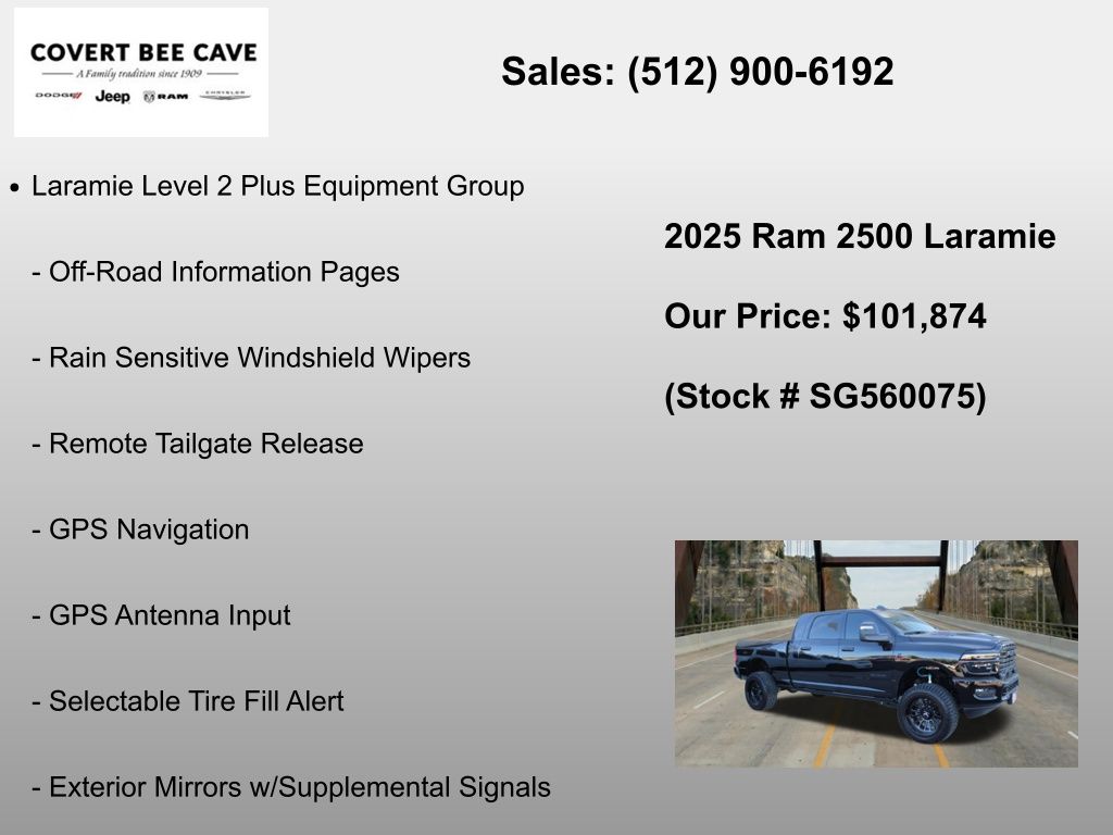 New Car 2025 Ram 2500  Laramie For Sale Under $110,000 In Austin, Texas