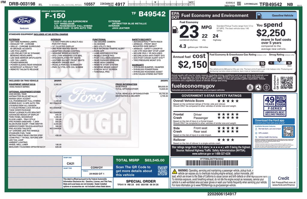 New 2026 Blue Ford King Ranch image 8