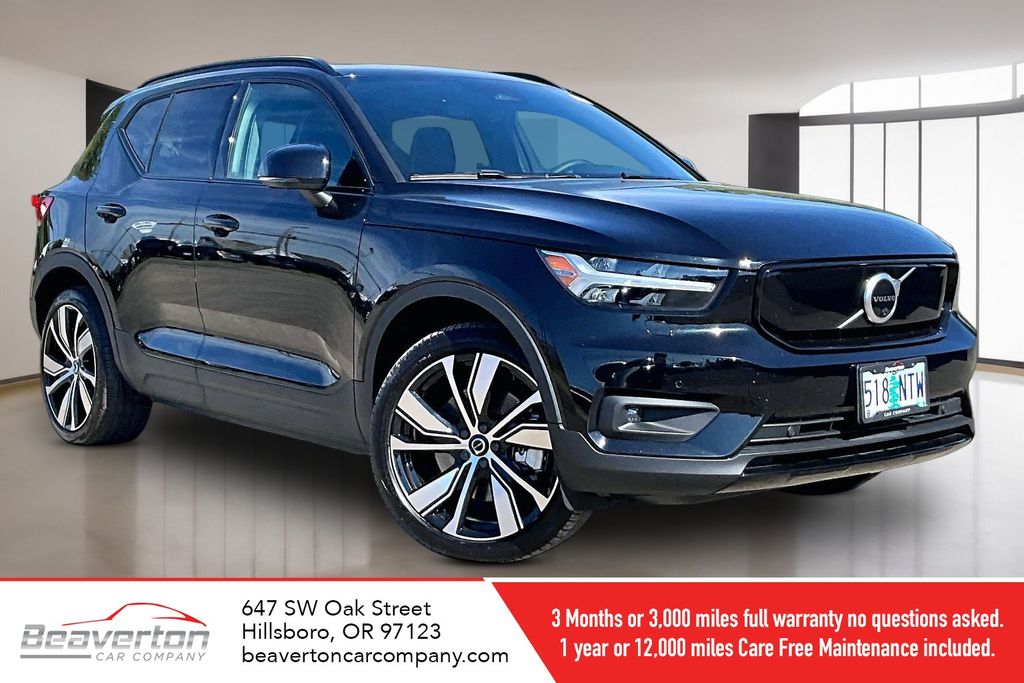 Onyx Black Metallic 2021 Volvo XC40 Recharge SUV / Crossover All-Wheel Drive 1-Speed Automatic