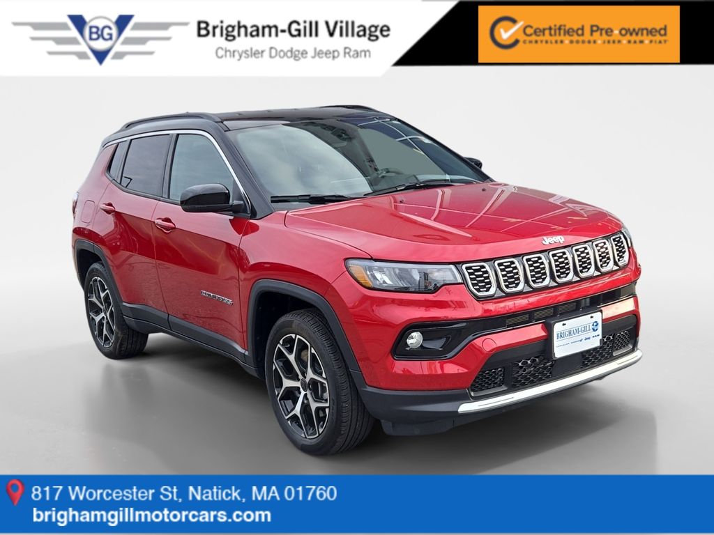 Red Hot Pearlcoat 2025 Jeep Compass Limited 4WD SUV / Crossover Four-Wheel Drive 8-Speed Automatic