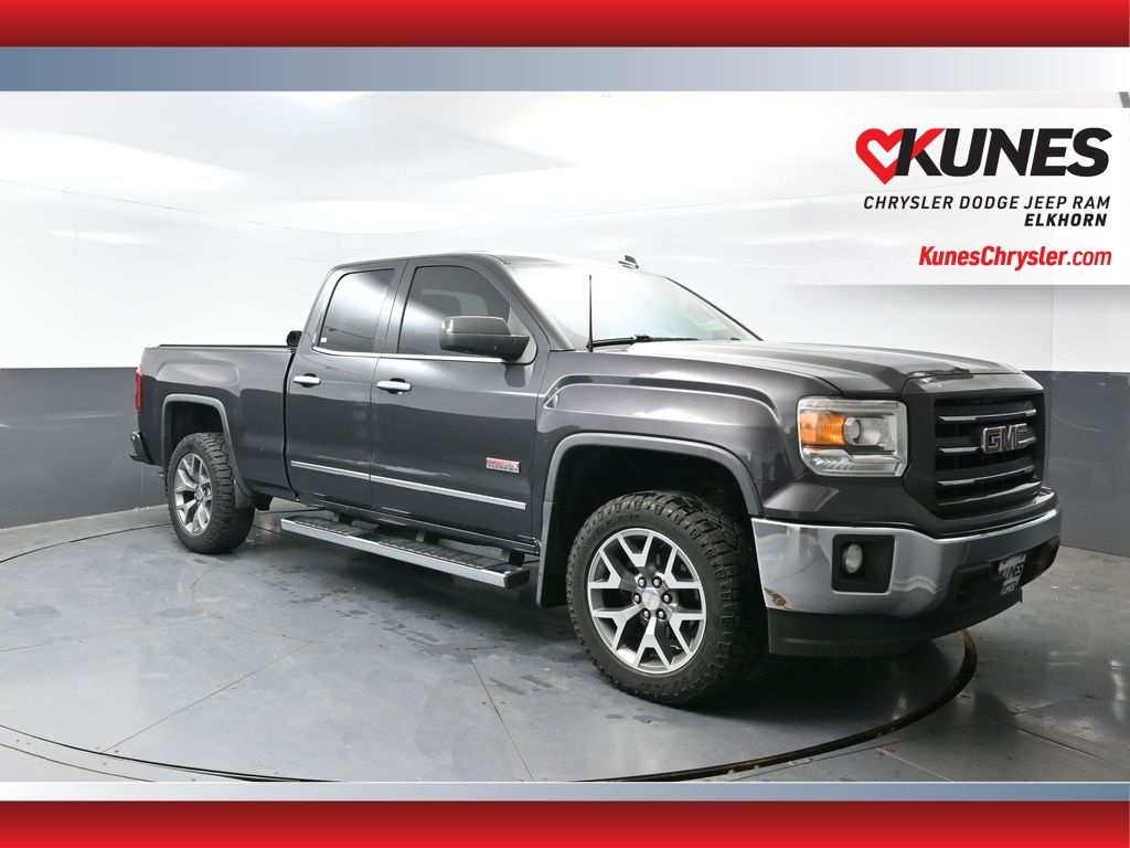 Gray 2014 GMC Sierra 1500 SLE Double Cab 4WD Pickup Truck Four-Wheel Drive 6-Speed Automatic Overdrive
