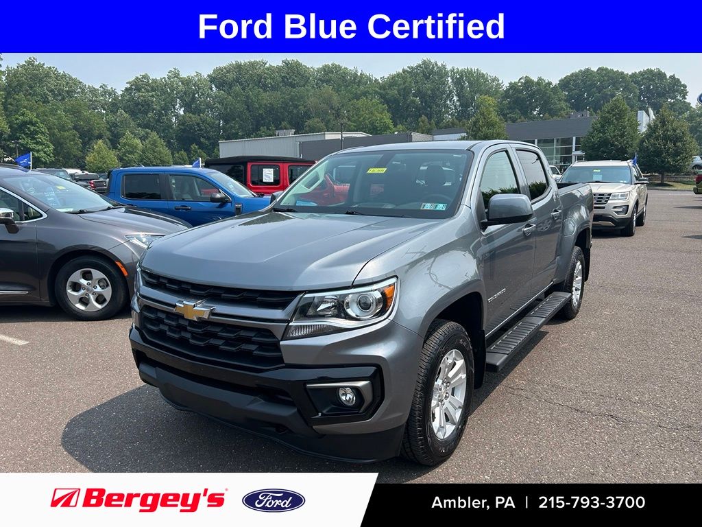 Gray (Satin Steel Metallic) 2022 Chevrolet Colorado Pickup Truck Four-Wheel Drive 8-Speed Automatic