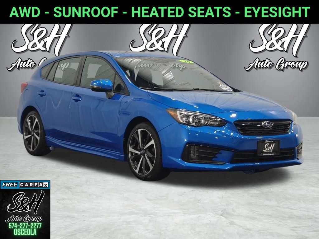 Ocean Blue Pearl 2020 Subaru Impreza Hatchback All-Wheel Drive Continuously Variable Transmission