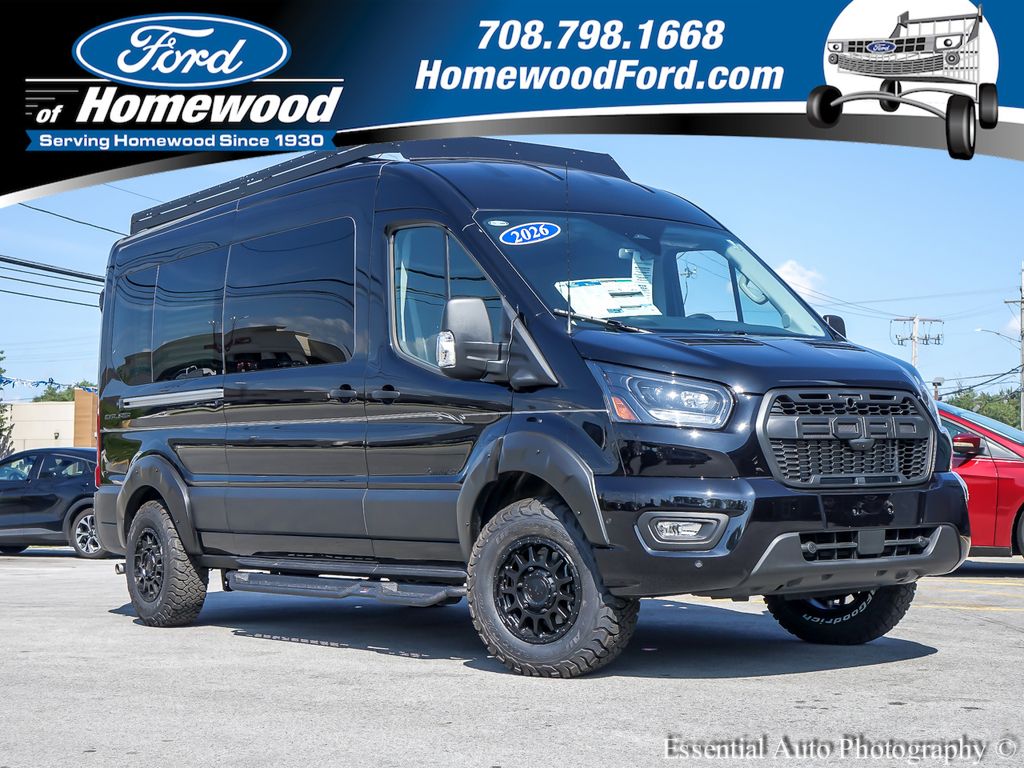 Agate Black Metallic 2026 Ford Transit Cargo Van All-Wheel Drive