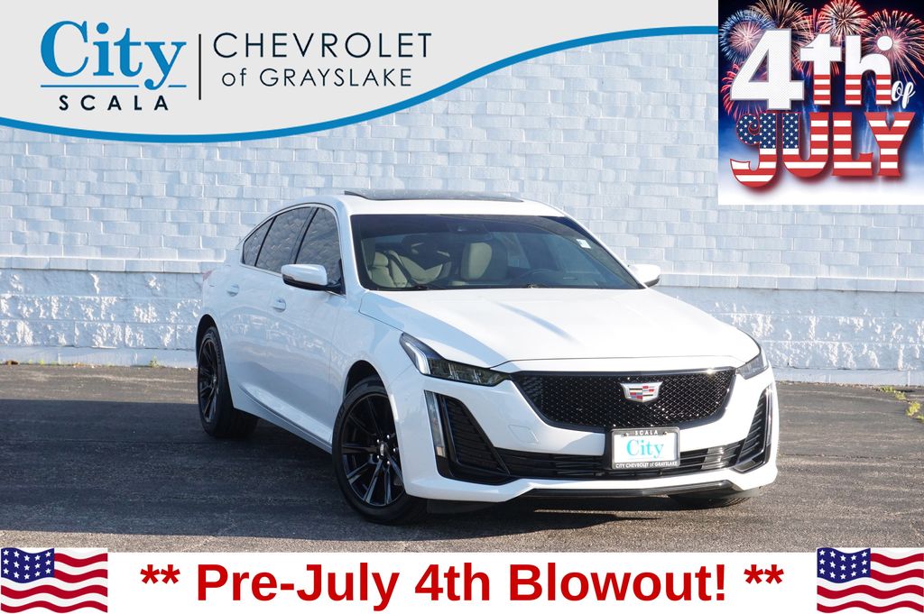 Summit White 2024 Cadillac CT5 Sedan All-Wheel Drive Automatic