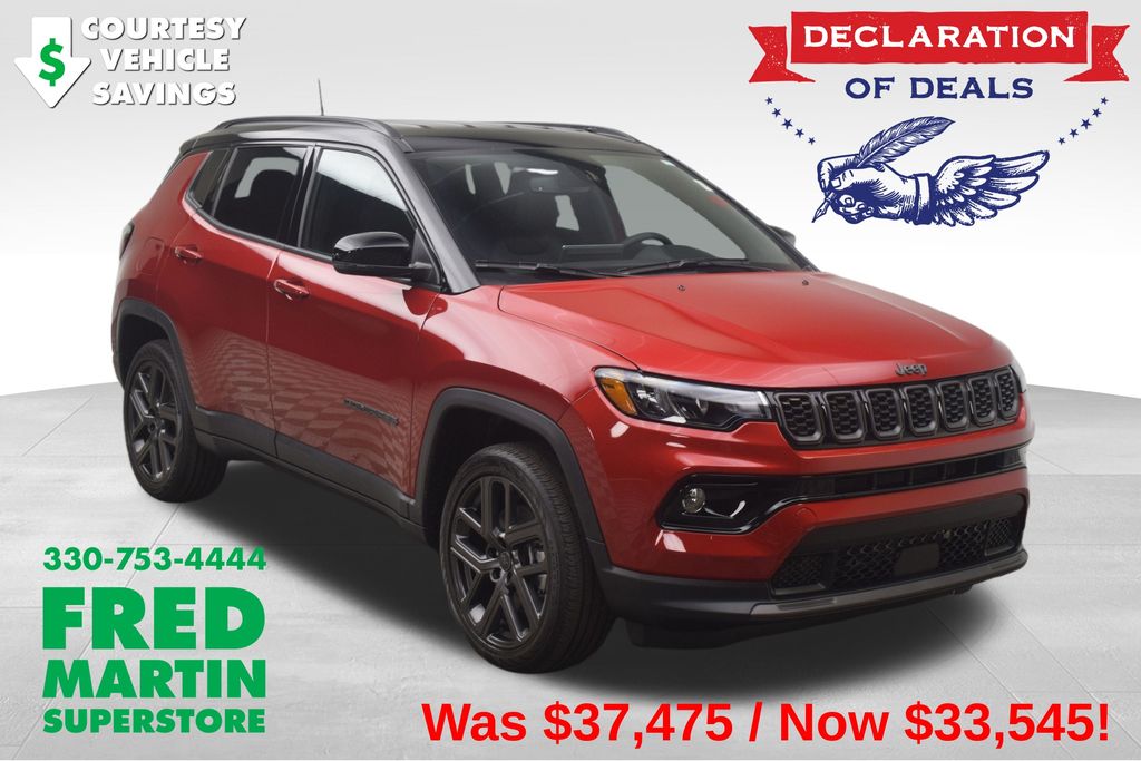 Red Hot Pearlcoat 2026 Jeep Compass Limited 4WD SUV / Crossover Four-Wheel Drive 8-Speed Automatic