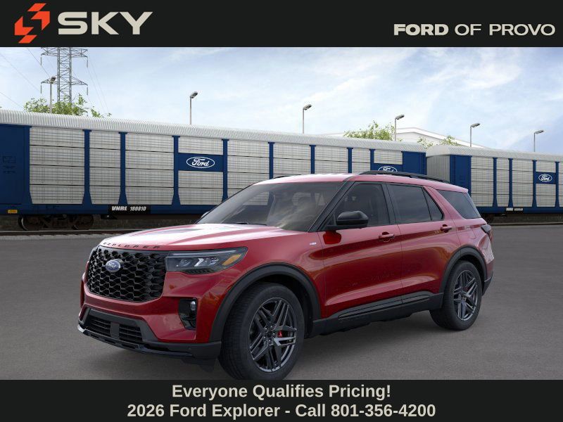 Rapid Red Metallic Tinted Clearcoat 2026 Ford Explorer ST-Line AWD SUV / Crossover All-Wheel Drive Automatic