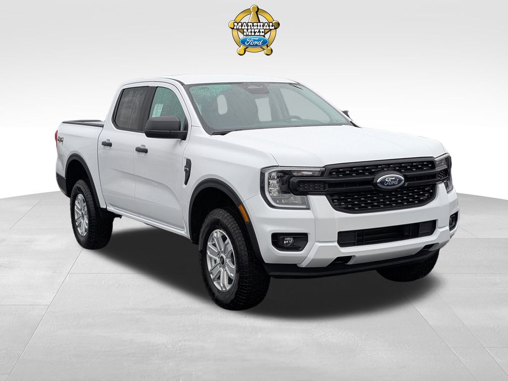 Oxford White 2025 Ford Ranger XL SuperCrew 4WD Pickup Truck Four-Wheel Drive Automatic