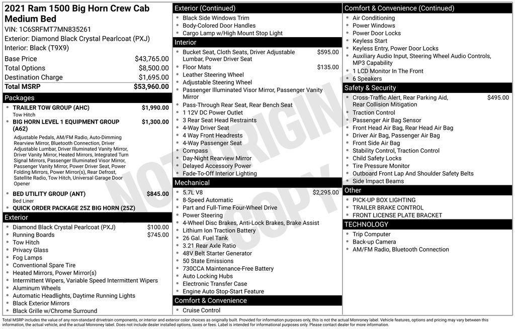 2021 Ram 1500 Big Horn/Lone Star Black at Community Kia