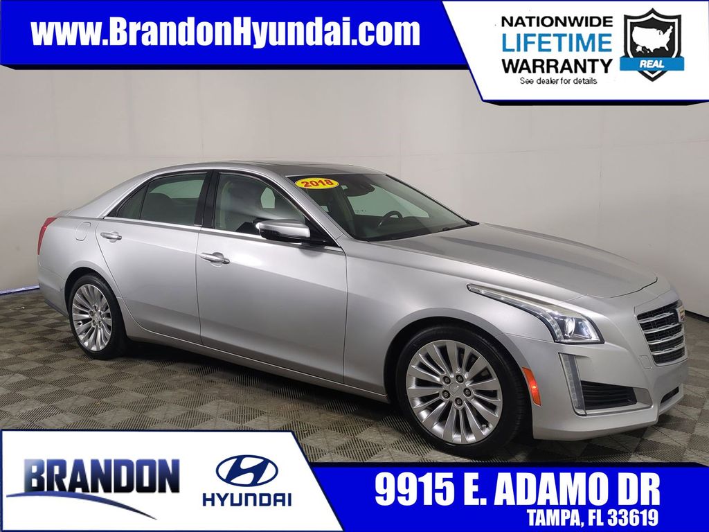 Radiant Silver Metallic 2018 Cadillac CTS 2.0T Luxury RWD Sedan Rear-Wheel Drive 8-Speed Automatic