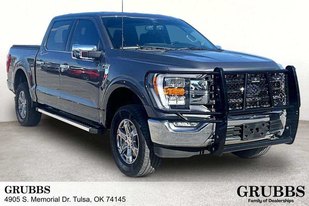 Gray Metallic 2023 Ford F-150 Lariat SuperCrew 4WD Pickup Truck Four-Wheel Drive Automatic