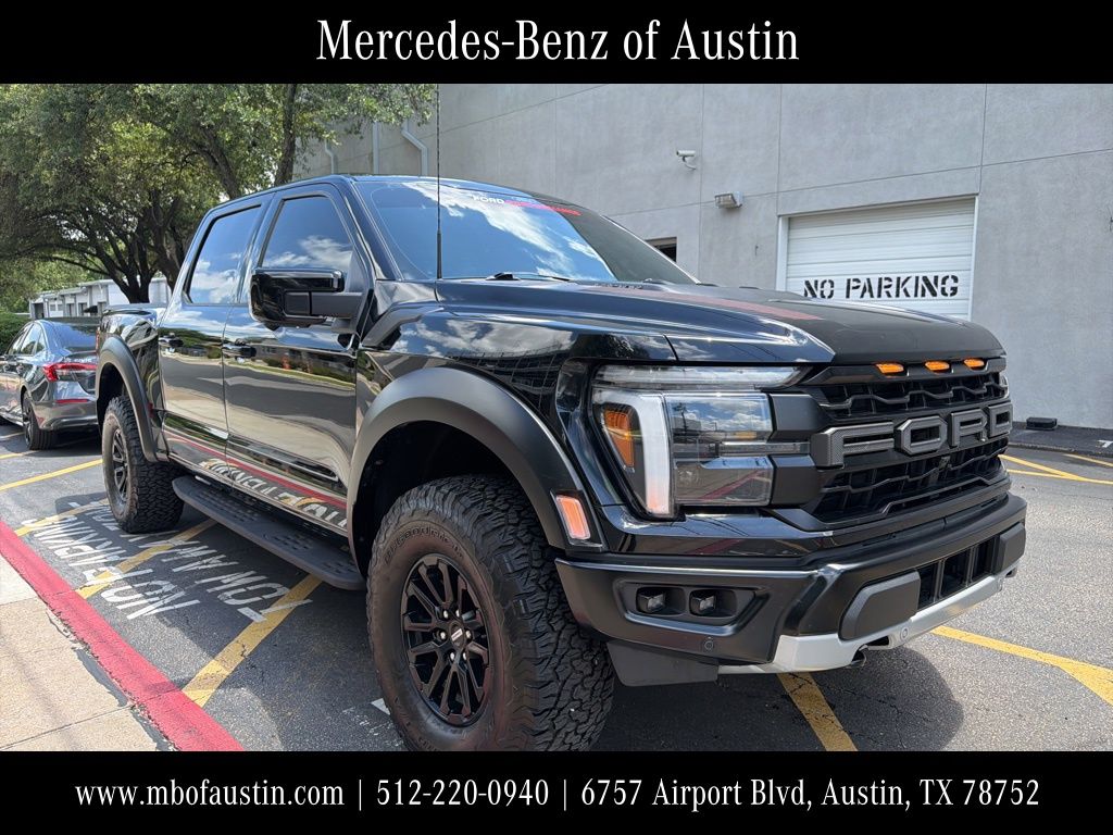 Agate Black Metallic 2024 Ford F-150 Raptor SuperCrew 4WD Pickup Truck Four-Wheel Drive Automatic