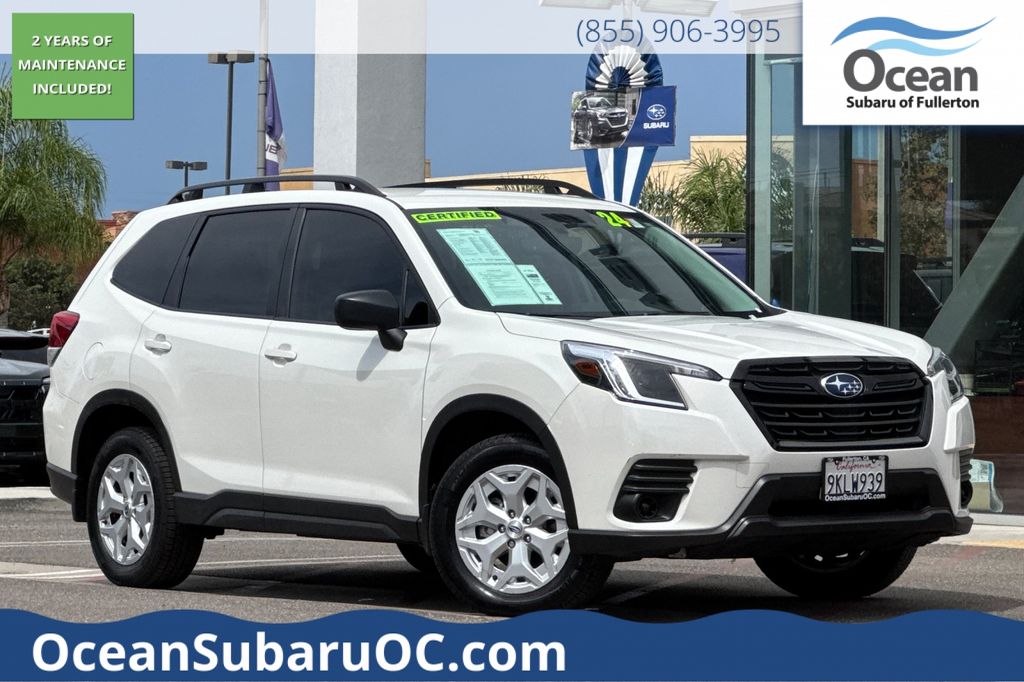 Crystal White Pearl 2024 Subaru Forester SUV / Crossover All-Wheel Drive Continuously Variable Transmission