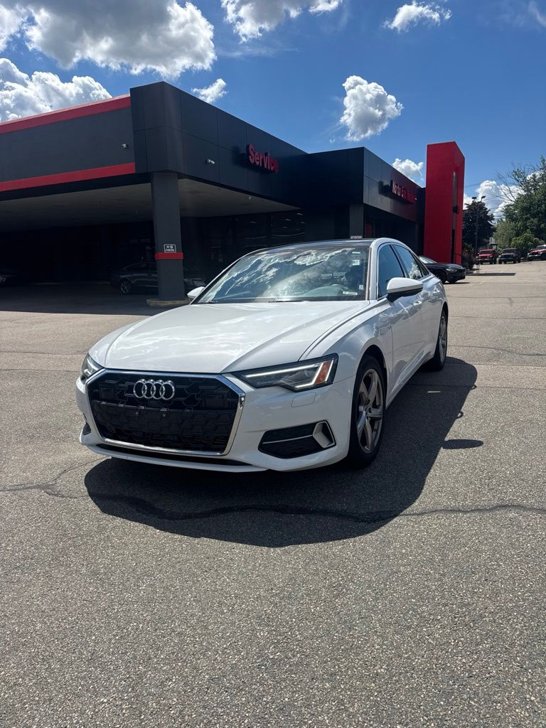 White 2024 Audi A6 Sedan All-Wheel Drive 7-Speed Automatic