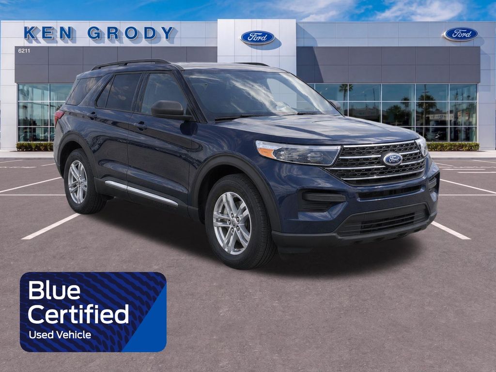 Blue Metallic 2023 Ford Explorer SUV / Crossover Rear-Wheel Drive Automatic