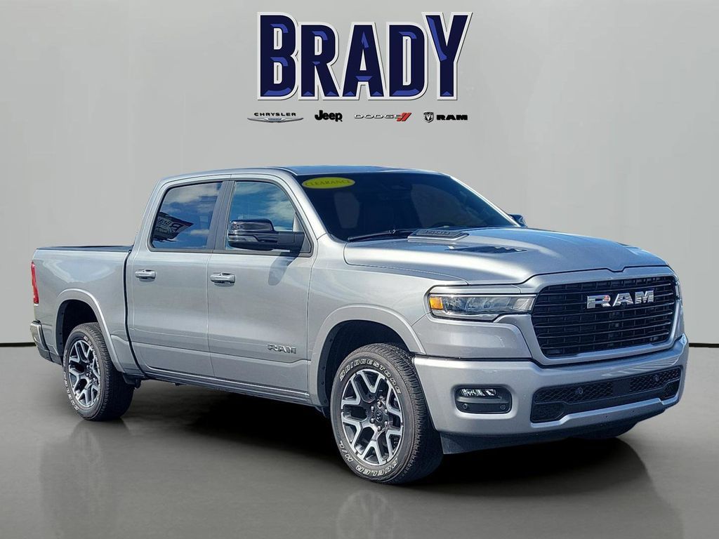 Billet Silver Metallic Clearcoat 2026 RAM 1500 Laramie Crew Cab 4WD Pickup Truck Four-Wheel Drive 8-Speed Automatic