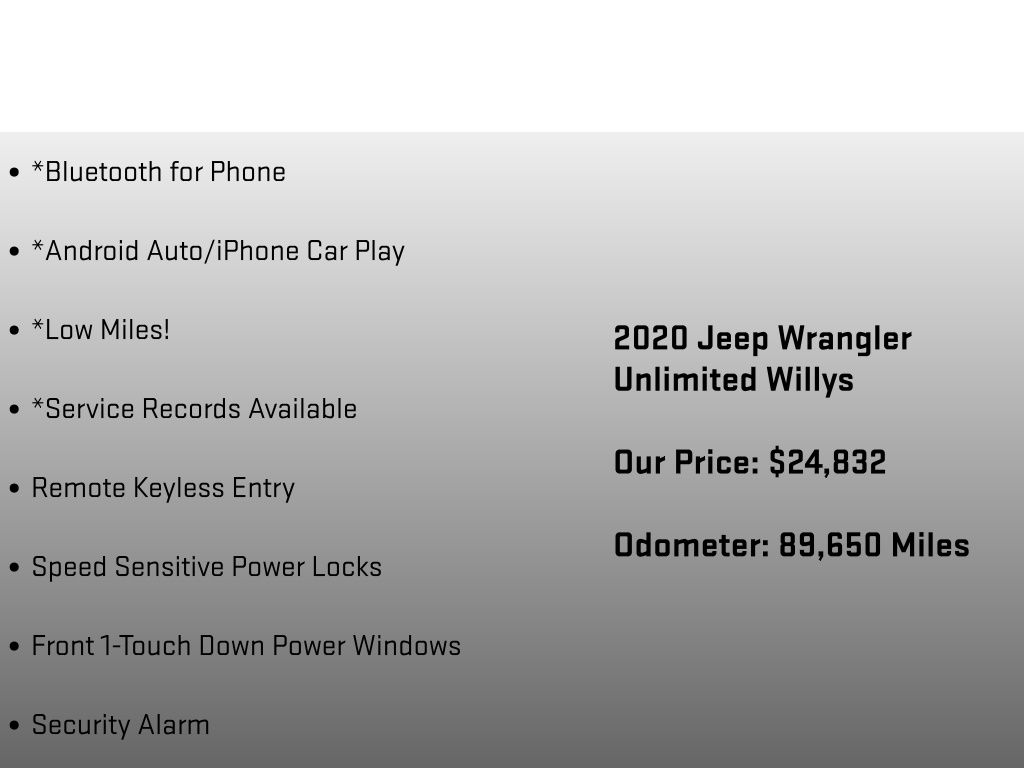 2020 Jeep Wrangler Unlimited Willys Gray at Grove City Ford