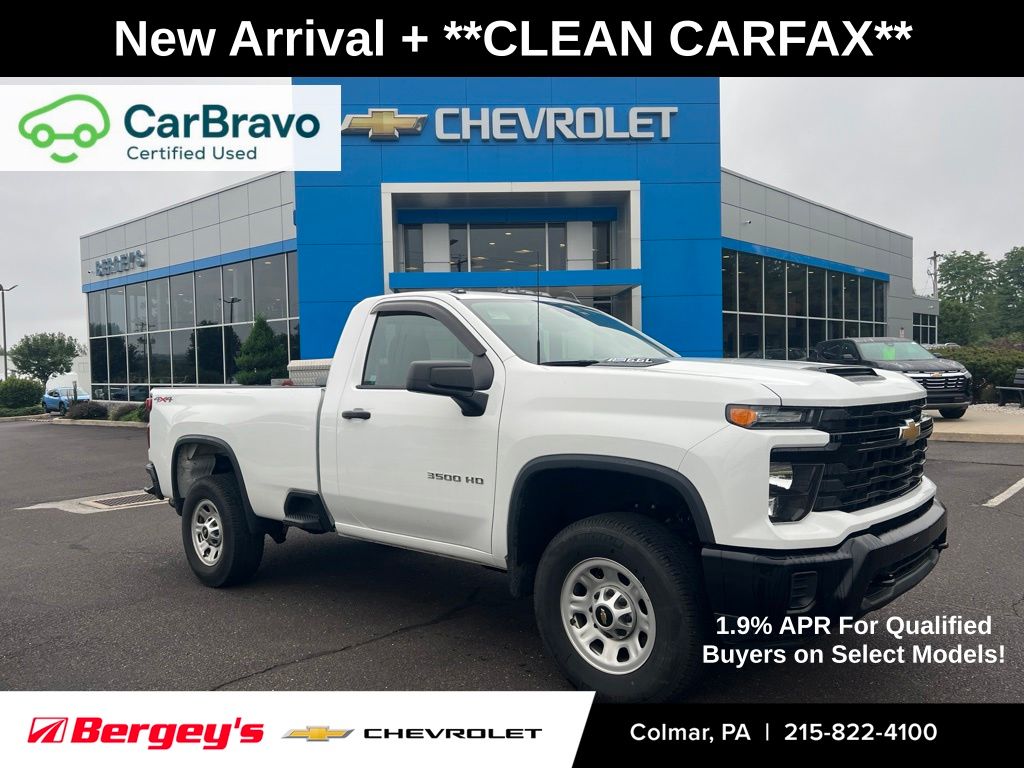 Summit White 2024 Chevrolet Silverado 3500HD Pickup Truck Four-Wheel Drive Automatic