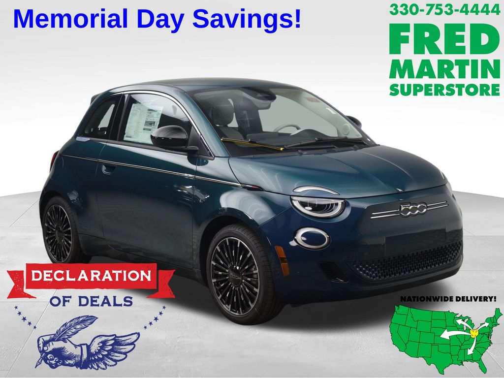 Ocean Green 2026 FIAT 500e Icona FWD Hatchback Front-Wheel Drive 1-Speed Automatic