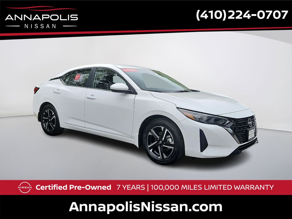 White (Fresh Powder) 2025 Nissan Sentra SV FWD Sedan Front-Wheel Drive Continuously Variable Transmission