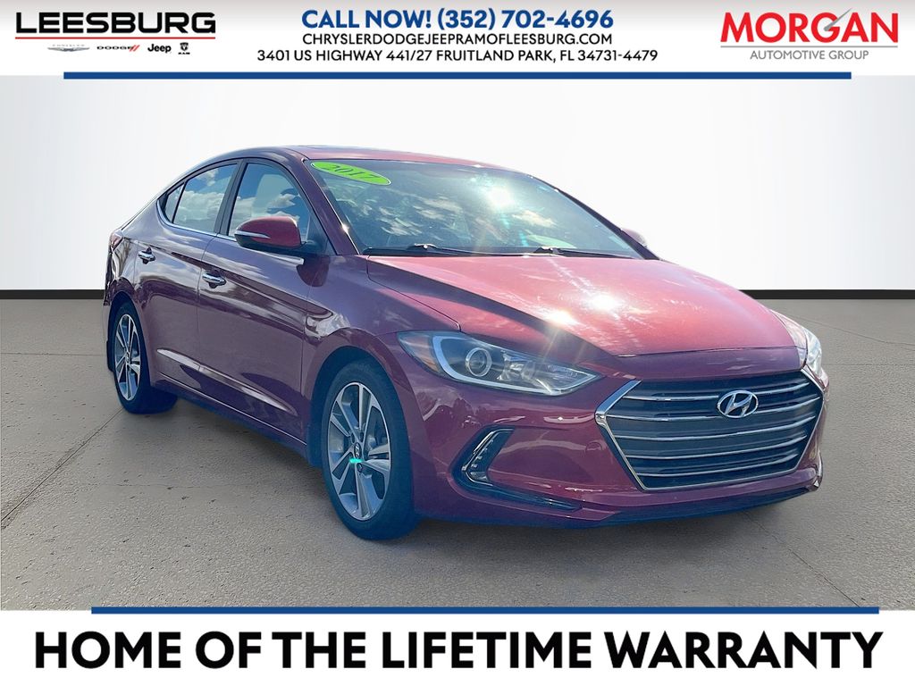 Scarlet Red 2017 Hyundai Elantra Limited FWD Sedan Front-Wheel Drive 6-Speed Automatic