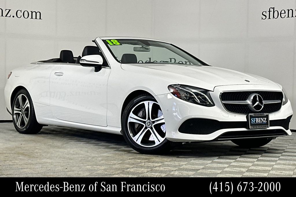 Polar White 2018 Mercedes-Benz E-Class Convertible Rear-Wheel Drive 9-Speed Automatic