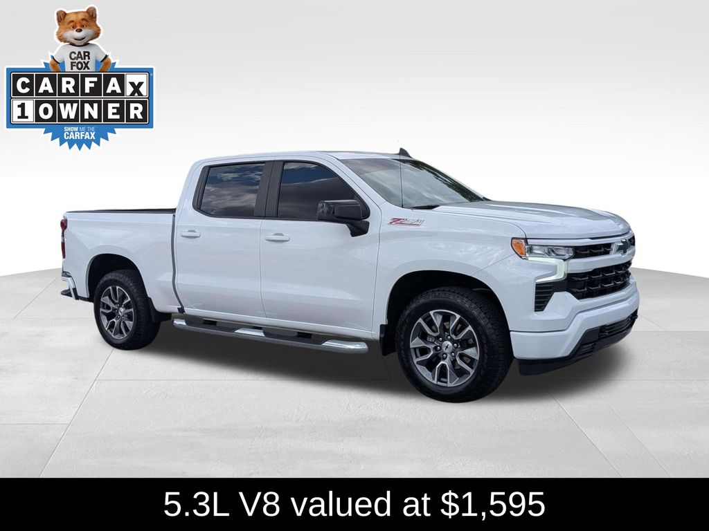 Summit White 2025 Chevrolet Silverado 1500 Pickup Truck Four-Wheel Drive Automatic