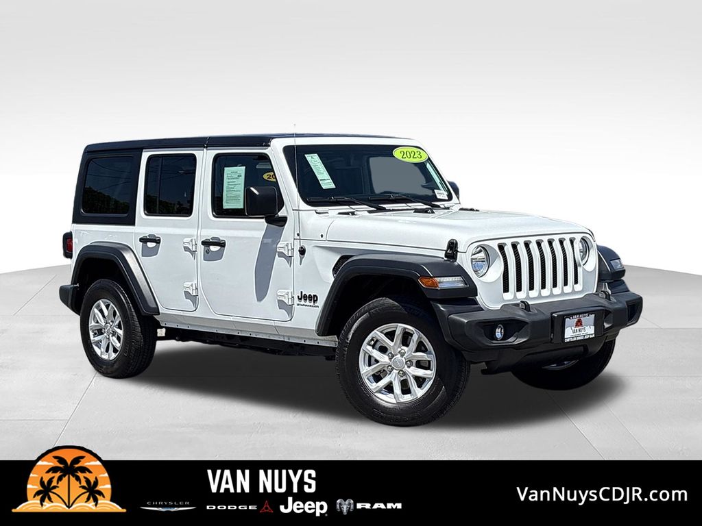 Bright White Clearcoat 2023 Jeep Wrangler SUV / Crossover Four-Wheel Drive 8-Speed Automatic