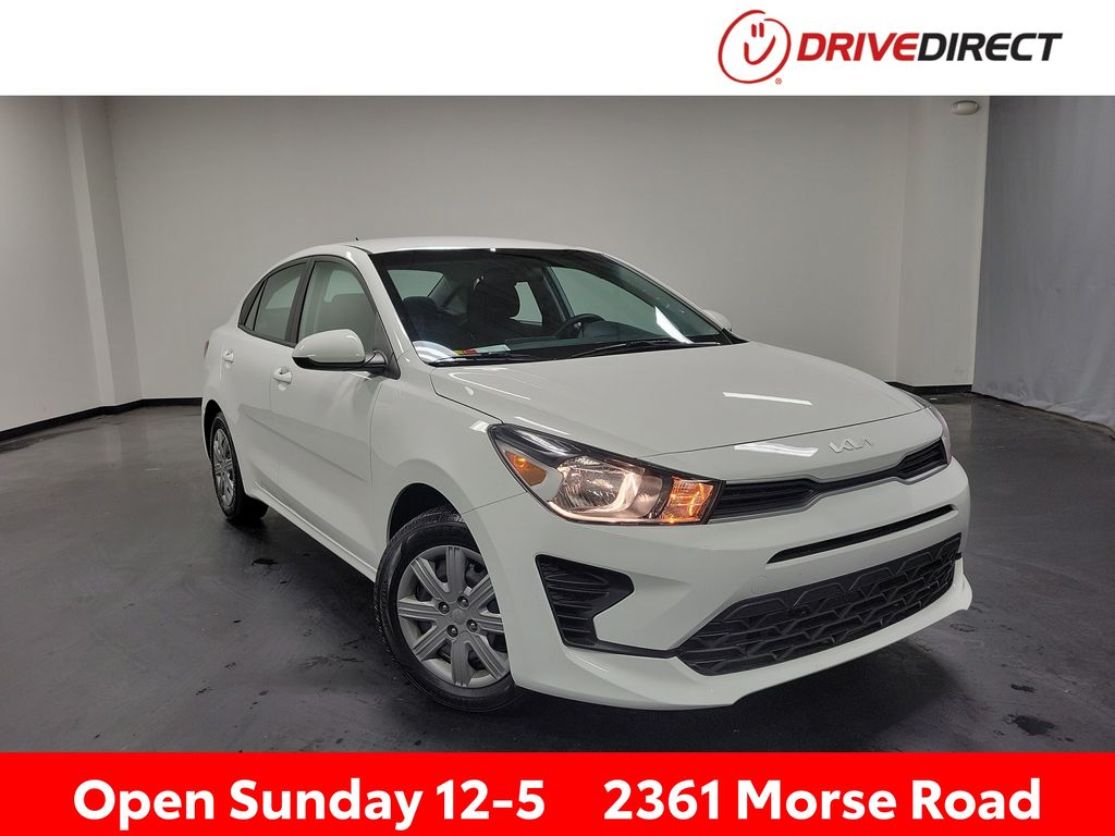 Clear White 2023 Kia Rio LX FWD Sedan Front-Wheel Drive Continuously Variable Transmission