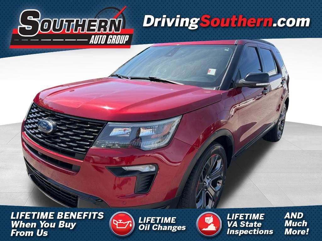 Ruby Red 2018 Ford Explorer Sport AWD SUV / Crossover All-Wheel Drive 6-Speed Automatic