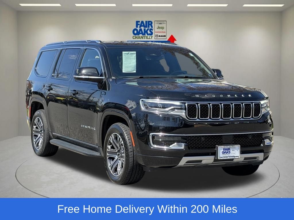 Diamond Black Crystal Pearlcoat 2024 Jeep Wagoneer Series II 4WD SUV / Crossover Four-Wheel Drive 8-Speed Automatic