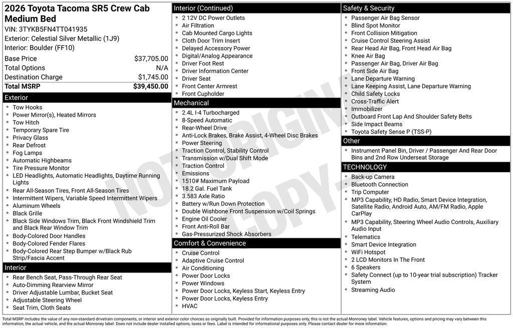 Used 2026 Toyota Tacoma Truck