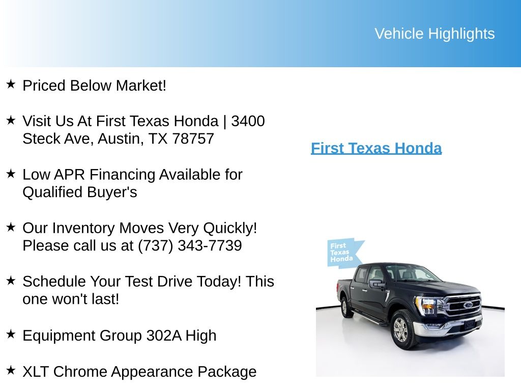 Used Car 2023 Ford F-150  Xlt For Sale Under $40,000 In Austin, Texas