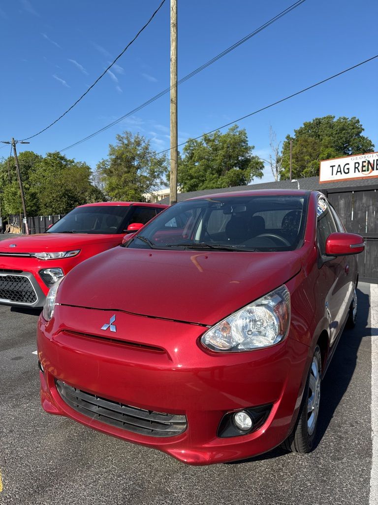 Red 2024 Mitsubishi Mirage ES FWD Hatchback Front-Wheel Drive Continuously Variable Transmission