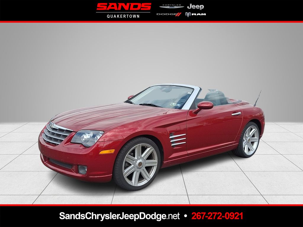 Inferno Red Crystal Pearlcoat/Black Vinyl Top 2008 Chrysler Crossfire Limited Roadster RWD Convertible Rear-Wheel Drive 6-Speed Manual