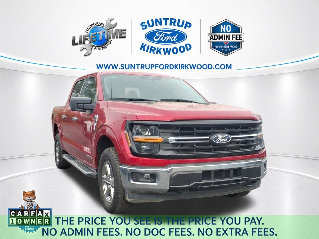 Rapid Red Metallic Tinted Clearcoat 2025 Ford F-150 XLT SuperCrew 4WD Pickup Truck Four-Wheel Drive Automatic